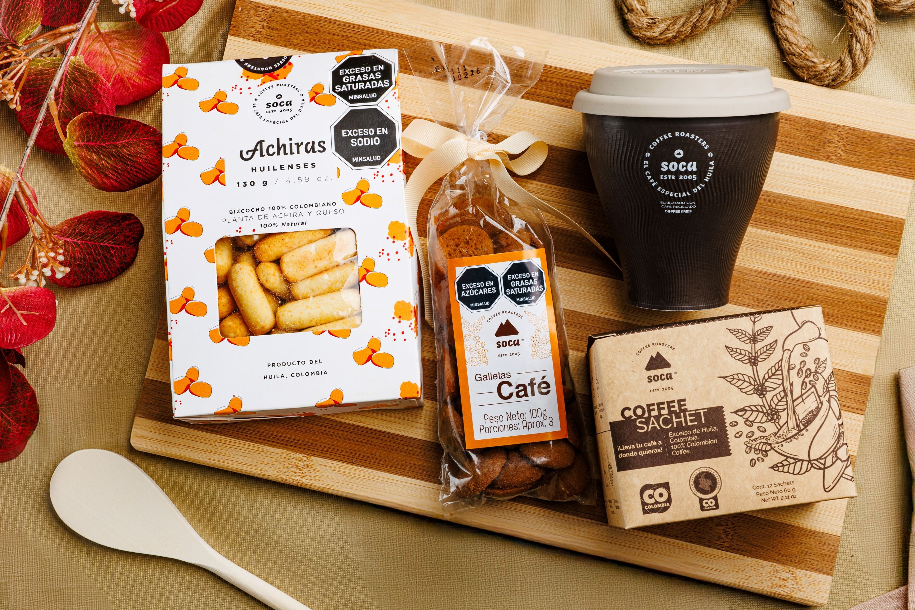 Kit coffee Sachet + mug+ pasabocas